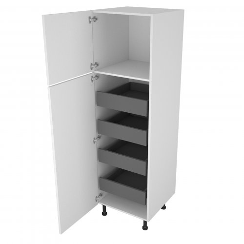 Sheraton by Omega 500mm Type 16 Larder Pull Out Tall Unit with 4 Internal Drawers Left Hand - (Ready Assembled)