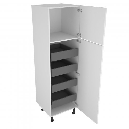 Sheraton by Omega 300mm Type 16 Larder Pull Out Tall Unit with 4 Internal Drawers Right Hand - (Ready Assembled)
