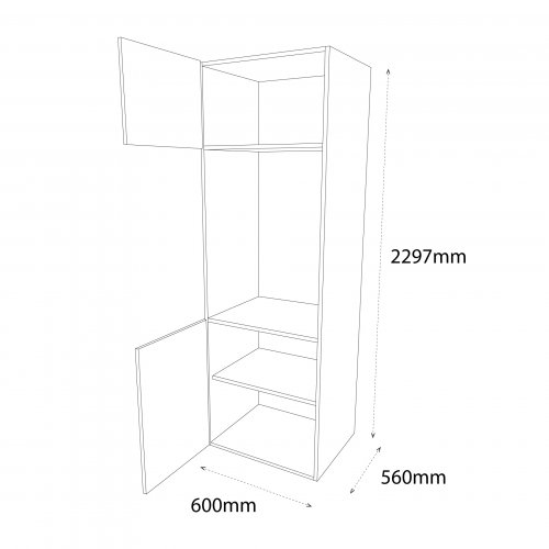 600mm Type 6 Tall Double Oven Housing Unit Left Hand | Purity Kitchens