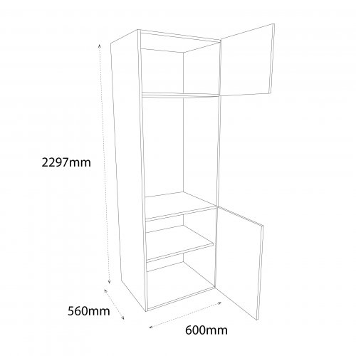 600mm Type 6 Tall Double Oven Housing Unit Right Hand | Purity Kitchens