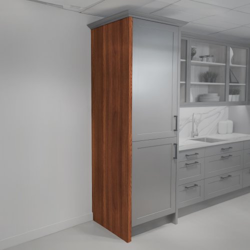 Walnut End Support Panel - 2400 x 670 x 18mm