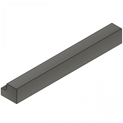 Sovereign Graphite Square Section Cornice / Pelmet / Pilaster 1750mm (H - 36mm)