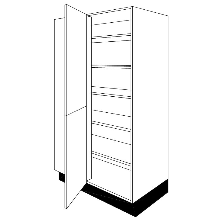 Chippendale 1000mm Type 1 Corner Larder to Larder Unit with 600mm Door